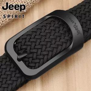 Jeep 남성 전술 벨트 130CM 빅사이즈 남녀 캔버스 펀칭 없는 여름 스판 밴딩 벨트 청바지 스포츠 캐주얼