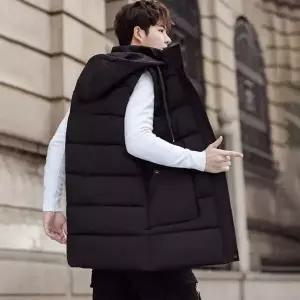 [하프클럽/옷자락]남자 후드패딩 롱베스트 겨울 방한복 슬림 조끼