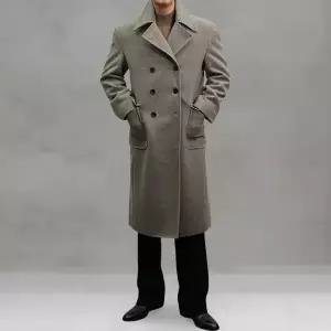 [하프클럽/옷자락]남성 겨울 시즌 더블버튼 투포켓 클래식 울 롱코트