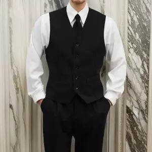 [하프클럽/옷자락]남자 브이넥 클래식 정장베스트 허리비조 조끼