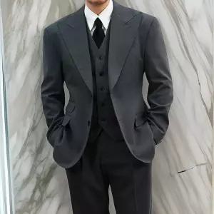 [하프클럽/옷자락]남자 스몰웨딩 정장 하객룩 허리슬림 자켓