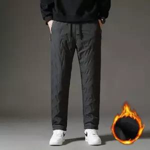 [하프클럽/옷자락]남자 겨울 보온 2컬러 융털안감 밴딩 일자핏 팬츠