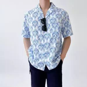 [하프클럽/옷자락]남자 여름 커플룩 신혼 에스닉 해변 반팔 남방 셔츠