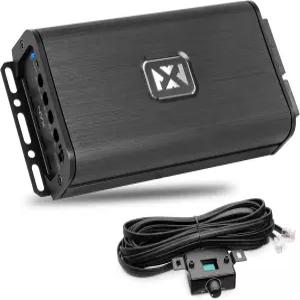 NVX VADM1v2 마이크로 클래스 D 모노블록 증폭기 - 1옴에서 600W RMS 유선 베이스 리모컨 4방향 보호