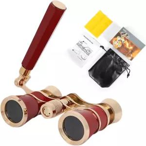 오페라 안경 쌍안경 3X25 콘서트 고화질 광학 렌즈 조절 가능 초점 버튼 접이식 신축성 손잡이 극장용 음악