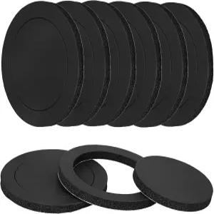 OwnMy 8PCS 6.5인치 자동차 스피커 폼 링 고반동 스펀지 베이스 차단 키트 자가 접착 인핸서 패스트 범용