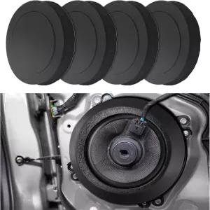 옹푸우 4PCS 6.5인치 스피커 폼 인핸서 자동 접착식 자동차 도어 링 고반동 스펀지 베이스 차단 패드 범용