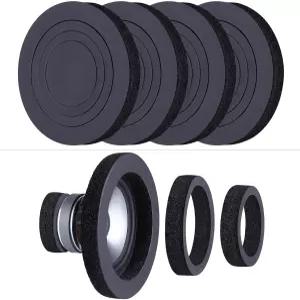 6.5인치 폼 스피커 인핸서 4PCS 자체 접착식 자동차 도어 링 패스트 배플 스테레오 오디오 범용 고반동