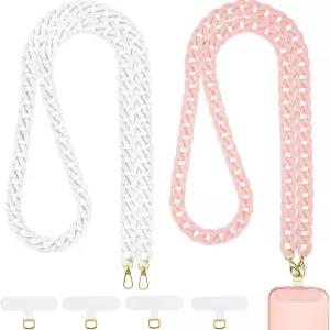 레슬러 2개 크로스바디 휴대폰 랜야드 스트랩 체인 참 홀더 유니버설 케이스 59인치 호환