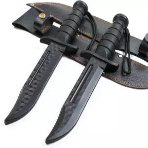 RTCT 폴로필렌 트레이닝 대거스 레더넥 S/F 트레이너 (2팩) 블랙 플라스틱 블레이드 경량 자기 방어