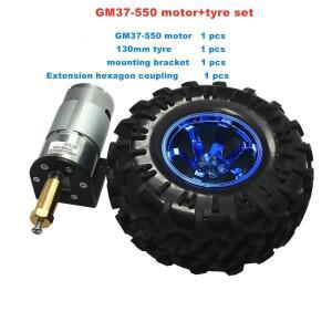 GB37 550 고속 카본 브러시 DC 기어 모터 DC 6V 2650RPM 12V 커플링  130mm 휠 브래킷 스마트 자동차 키트