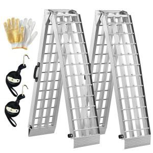 TaiH Leo 트럭, 3000LBS 용량 - 2개의 7.5피트 대형 적재 램프, 오토바이용 접이식 더트 바이크, UTV, ATV, 골프 카트, 가든 트랙터, 손잡이가 있는 알루미늄 램프