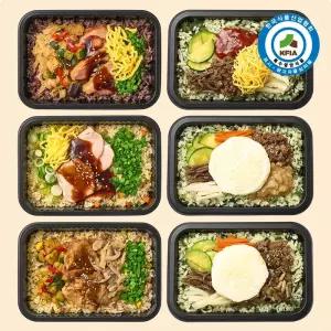 굿스푼 저당 비빔밥솥밥 혼합 6종 6팩 도시락 세트 임당 당뇨 식단 배달 닭가슴살 단백질 덮밥