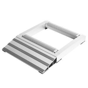 체인 유지보수, 타이어 및 림 청소를 위한 롤러 u2013 500파운드 용량의 알루미늄 스탠드가 있는 MaxxHaul 모터사이클 휠 청소 스탠드, 로딩 램프 미끄럼 방지 피트 포함(80401)