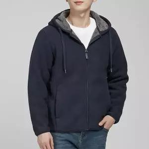 [하프클럽/옷자락]남자 여자 겨울자켓 빅사이즈 플리스 속기모 후드집업