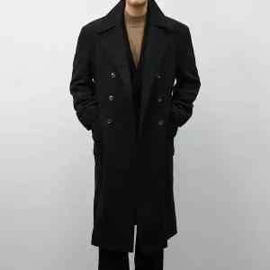 [하프클럽/옷자락]남성 겨울 캐시미어 더블 버튼 투포켓 울 롱코트