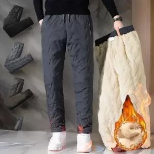 [하프클럽/옷자락]남자 작업복 겨울 밴딩 양털안감 방한 기모 팬츠