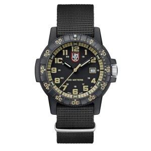 루미녹스 레더백 SEA 터틀 자이언트 XS.0333 남성 시계 44mm - 블랙 데이트 기능의 밀리터리 시계 100m 방수 블랙 44mm 리본