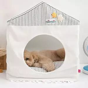 [콩심팥심]패리스독 밀라노 프레임 하우스 (화이트)