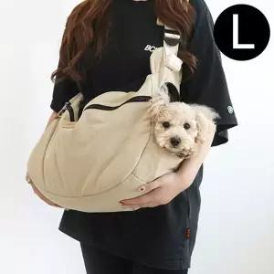 [콩심팥심]패리스독 디어마이 슬링백 (베이지) (L) (강아지 이동가방)