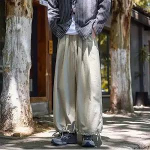 슬램덩크 바지 여름 가을 캐주얼 남성용 배기핏 특제 빅사이즈 연결핏 정와이드 HO2