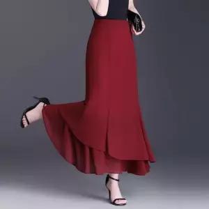 EAMT 스커트 롱 여름 여사친 슬림핏 머메이드 힙업 언밸런스 쉬폰 EUNG2