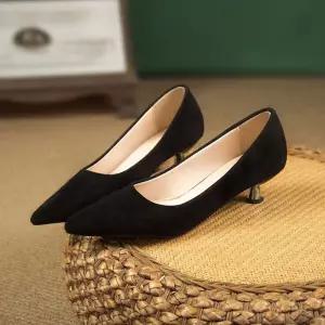 여사친 세무 프렌치 요정 플랫 MN 스틸레토 봄가을 슈즈 앞코 미들굽 4센티 인기3