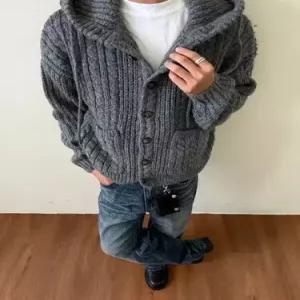 올요아 남친 니트 가을 빈티지 점퍼 키작남 후드 후드집업 스웨터 꾹3