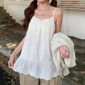 레이어드 프릴 레이스 끈나시 LM0855 이너웨어 여성용 섹시 러블리 레이어드