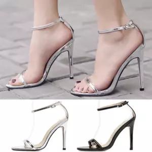 여자 세련된 글래머러스 토오픈 발목 스트랩 샌들 하이힐 펌프스