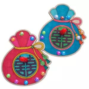 [하프클럽/브이와이]설맞이 집만들기 복주머니 색칠팽이(5인용)