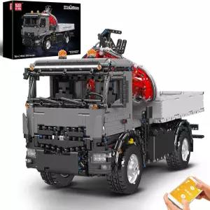 몰드 킹 19016 트럭 장착 크레인 빌딩 세트 APP/원격 엔지니어링 건설 키트 14세 이상/성인 컬렉션