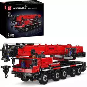 몰드 킹 17074 이동식 건설 크레인 장난감 세트 APP/원격 제어 빌딩 블록 수집 가능한 엔지니어링 트럭
