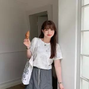 EAMT 스커트 캐주얼 빅사이즈 하이웨스트 치마바지 광택 여성바지 카고 밴딩 미국 A라인 YJ5