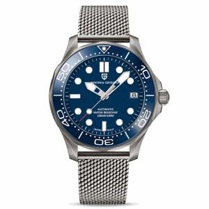 타이벌리 파가니 디자인 1667 남성 패션 자동 다이빙 시계 NH35 무브먼트 회전 세라믹 베젤 방수 나일론 고무 비즈니스 스포츠 자체 와인딩 시계