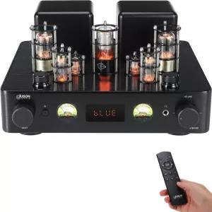 Juson 오디오 JTA100 2025 버전 200W 진공관 앰프 통합 하이브리드 BT 5.0 광학 AUX RCA 포노 입력 및