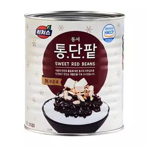 3kg 통단팥 식자재 팥캔 아이스크림토핑
