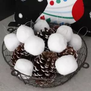 눈송이 솜장식 크리스마스 트리 장식품 인테리어 소품