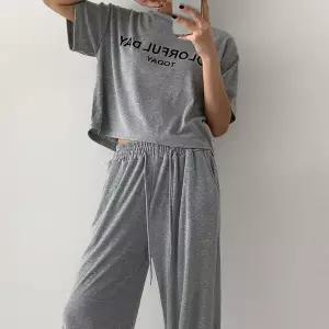 에이치스타일 H스타일(SET)투데이크롭세트 여름 여성 트레이닝복세트 츄리닝셋트 반팔 통바지셋업 데일리룩