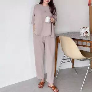 에이치스타일 H스타일(LH)무드세트 봄 여성 트레이닝복세트 반팔 츄리닝셋트 바지세트 운동복 데일리 홈웨