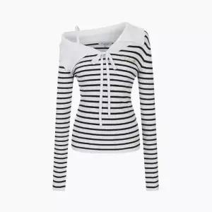 [AK수원점] [에고이스트] [BLUE LABEL] 빅 카라 언발 니트 탑 ES2OKL05