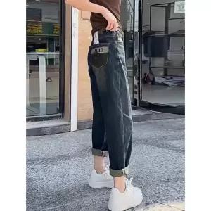 밴널스샵 팬츠 여친 테이퍼드 빅사이즈 대디 춘추 일자핏 배기 슬림핏 보이 무 하이웨스트 청바지 스판 9부