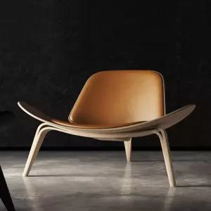 안락의자 쉘체어 윙체어 1인용 원목 카페