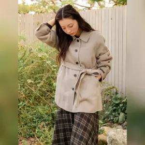 [AK분당점] [올리브데올리브] 올리브데올리브A라인 싱글 하프코트 OW5WHA55