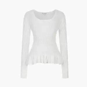 [AK수원점] [에고이스트] [BLUE LABEL] 언밸런스러플 스퀘어넥 니트탑 ES2OKL03