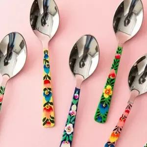 애나멜 스텐 티스푼 6P 세트 수저 커트러리