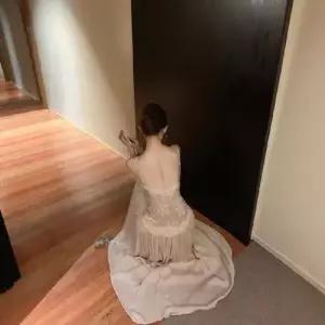 EAMT 여자 원피스 스커트 여름 레이스 A라인 롱스커트 멜빵 EUNG2