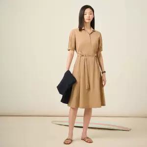 [백화점 정품] 빈폴 레이디스 나일론 혼방 반소매 원피스 베이지 (BF5471C05A)