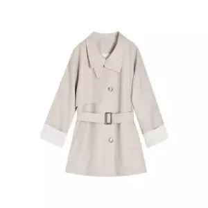 여자 하프 빈티지 가을 코트 오버핏 트렌치 차이나카라 CH3