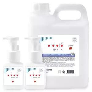 이공이공 핸드워시 딸기향 4L 1개+300ml 본품 2개